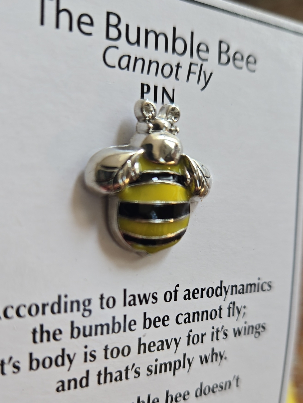 GANZ, BUMBLE BEE PIN   New       (BIN 011)